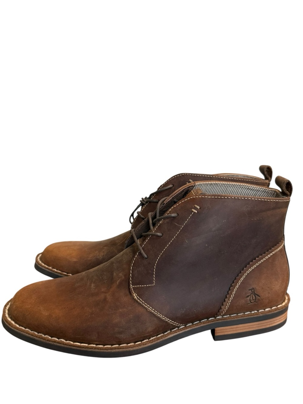 Original Penguin Merle Chukka Boots Men’s 12 Brown Leather NWOB Heritage Preppy